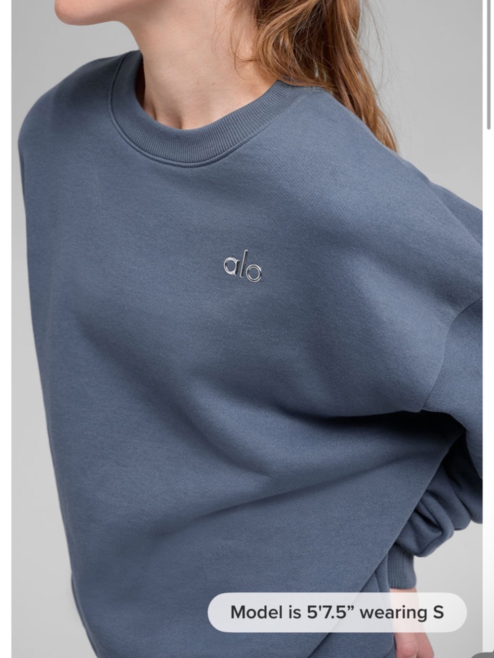 💙NWT💙limited release ALO Yoga Accolade crewneck in Bluestone size L